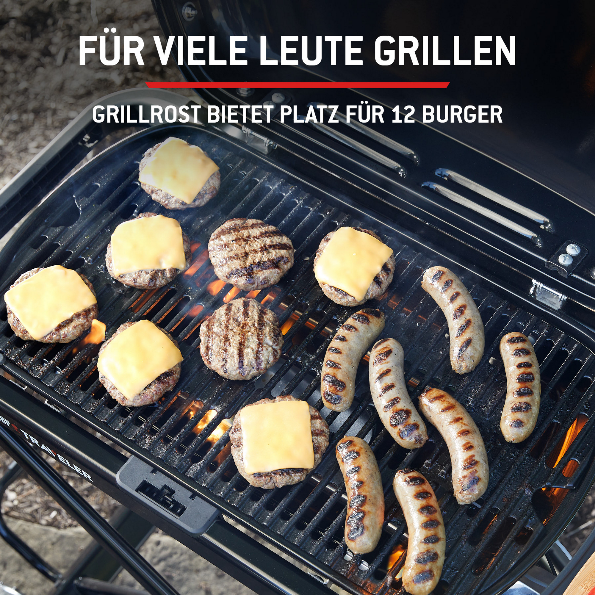Gasgrill 'Traveler' schwarz 94 x 111 x 58,5 cm