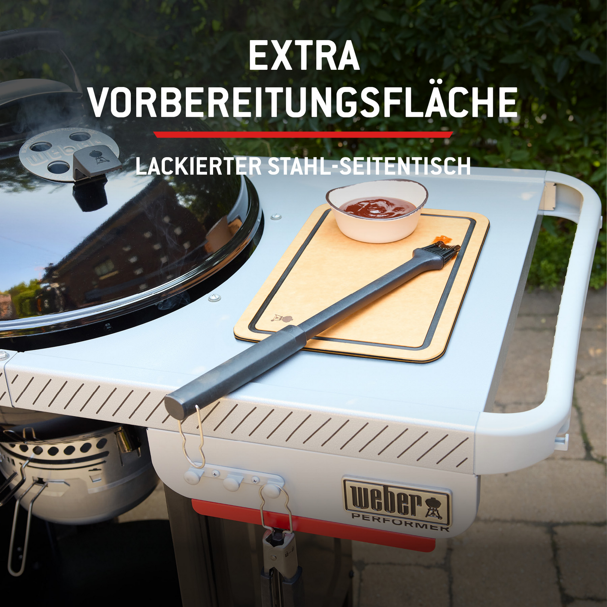 Holzkohlegrill 'Perfomer' schwarz 102 x 71 x 114 cm