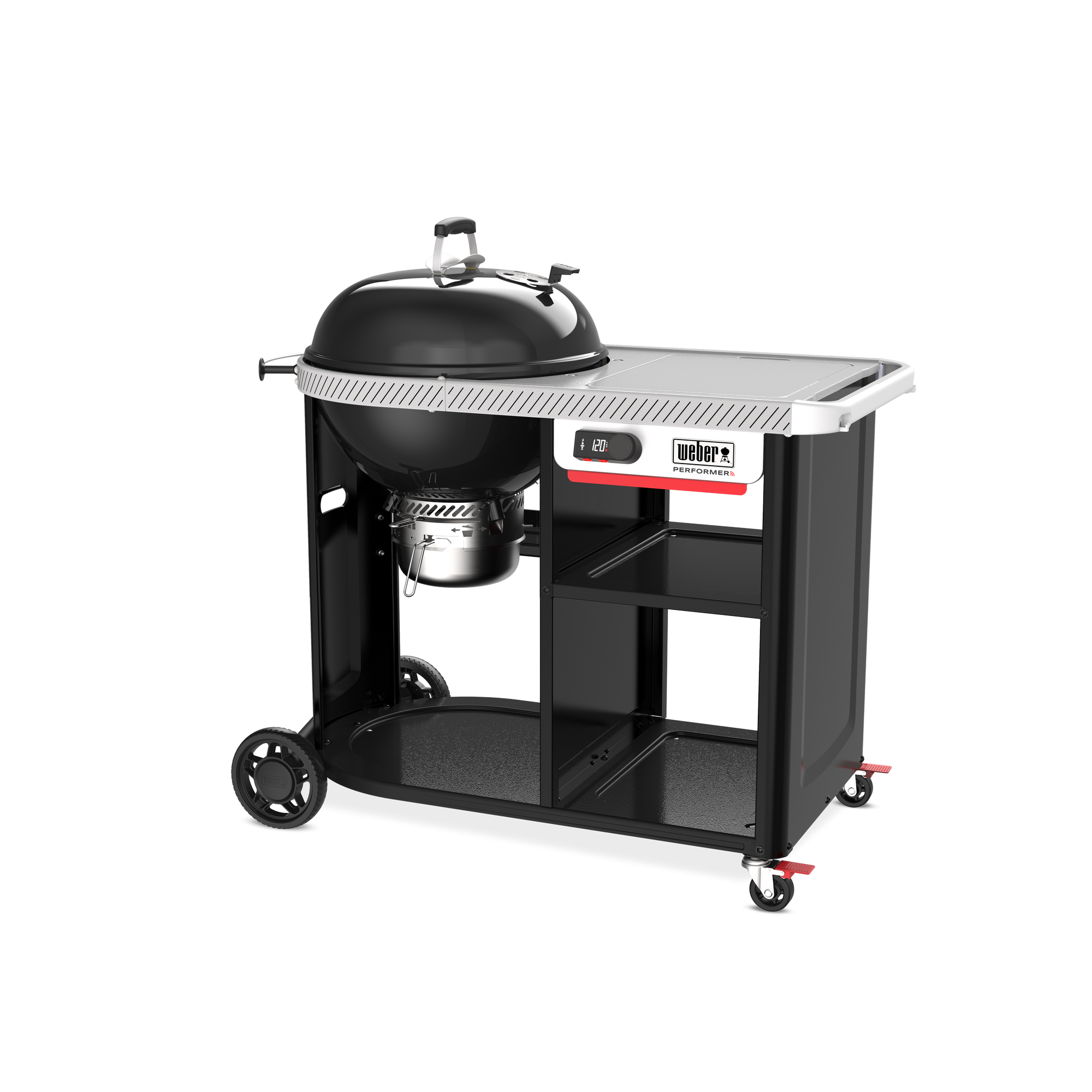 Holzkohlegrill 'Performer Premium Smart' schwarz 121 x 71 x 114 cm