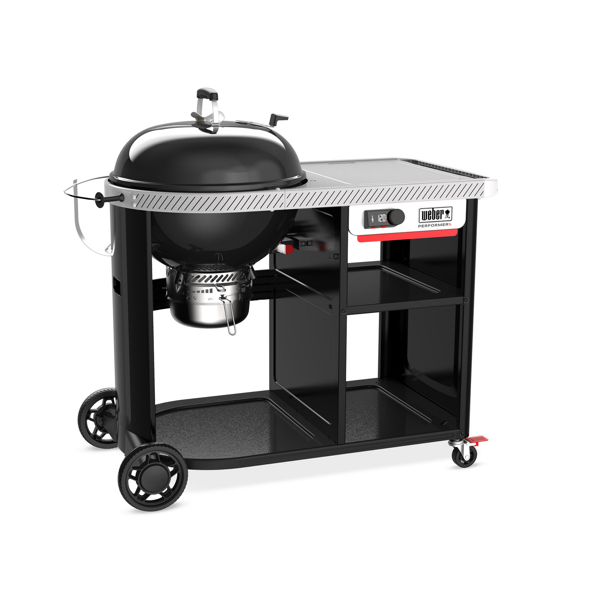 Holzkohlegrill 'Performer Premium Smart' schwarz 121 x 71 x 114 cm