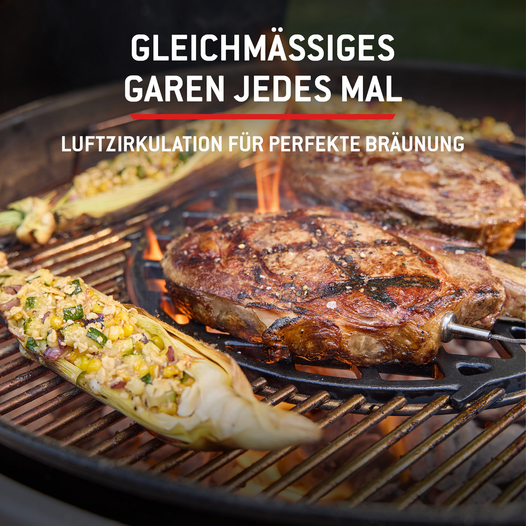 Holzkohlegrill 'Performer Premium Smart' schwarz 121 x 71 x 114 cm
