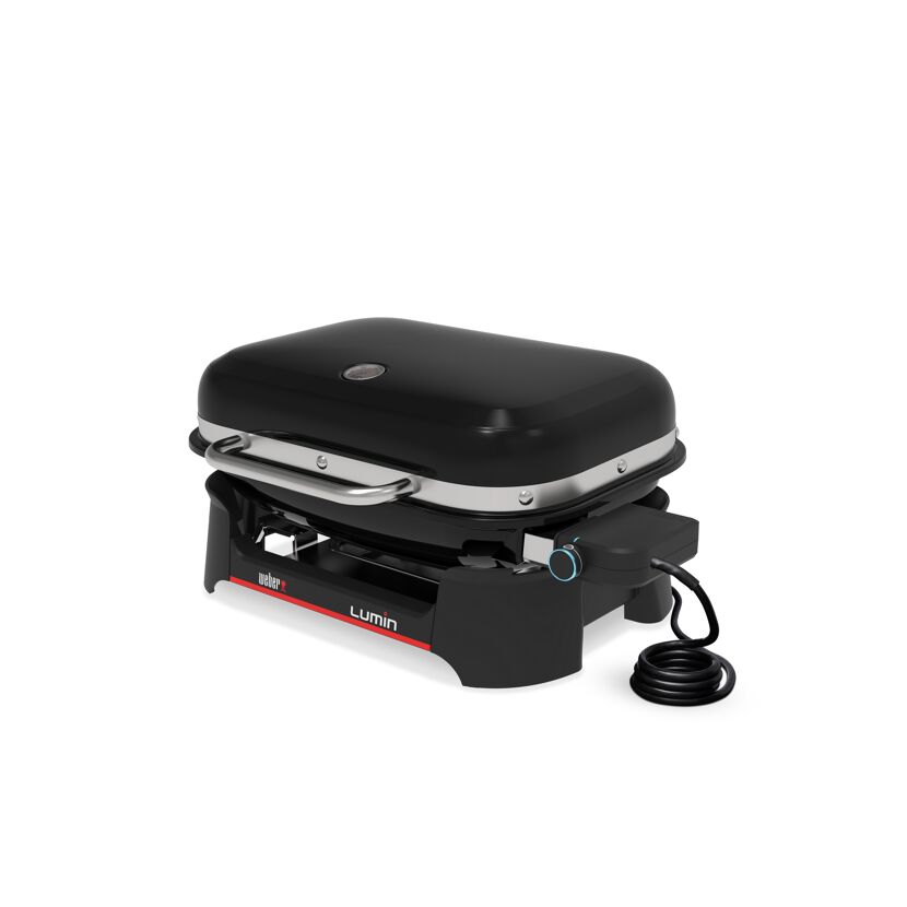 Elektrogrill 'Lumin' schwarz 66 x 48,5 x 30,5 cm