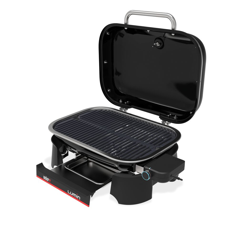 Elektrogrill 'Lumin' schwarz 66 x 48,5 x 30,5 cm