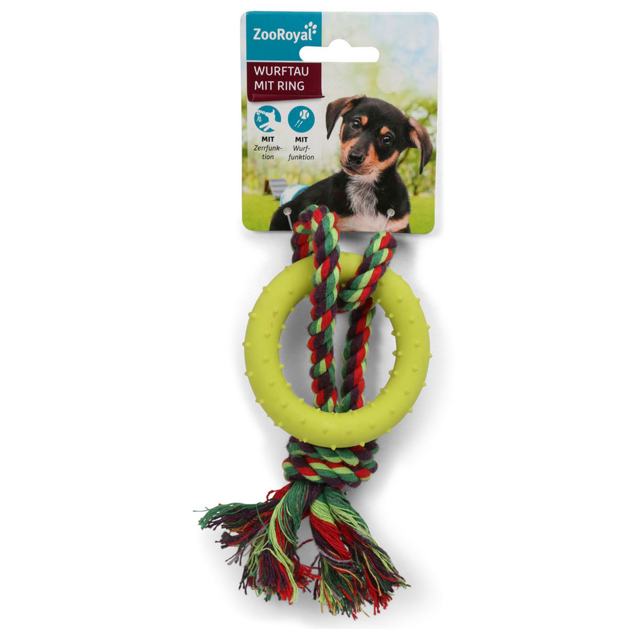 Hundespielzeug Wurftau mit Ring