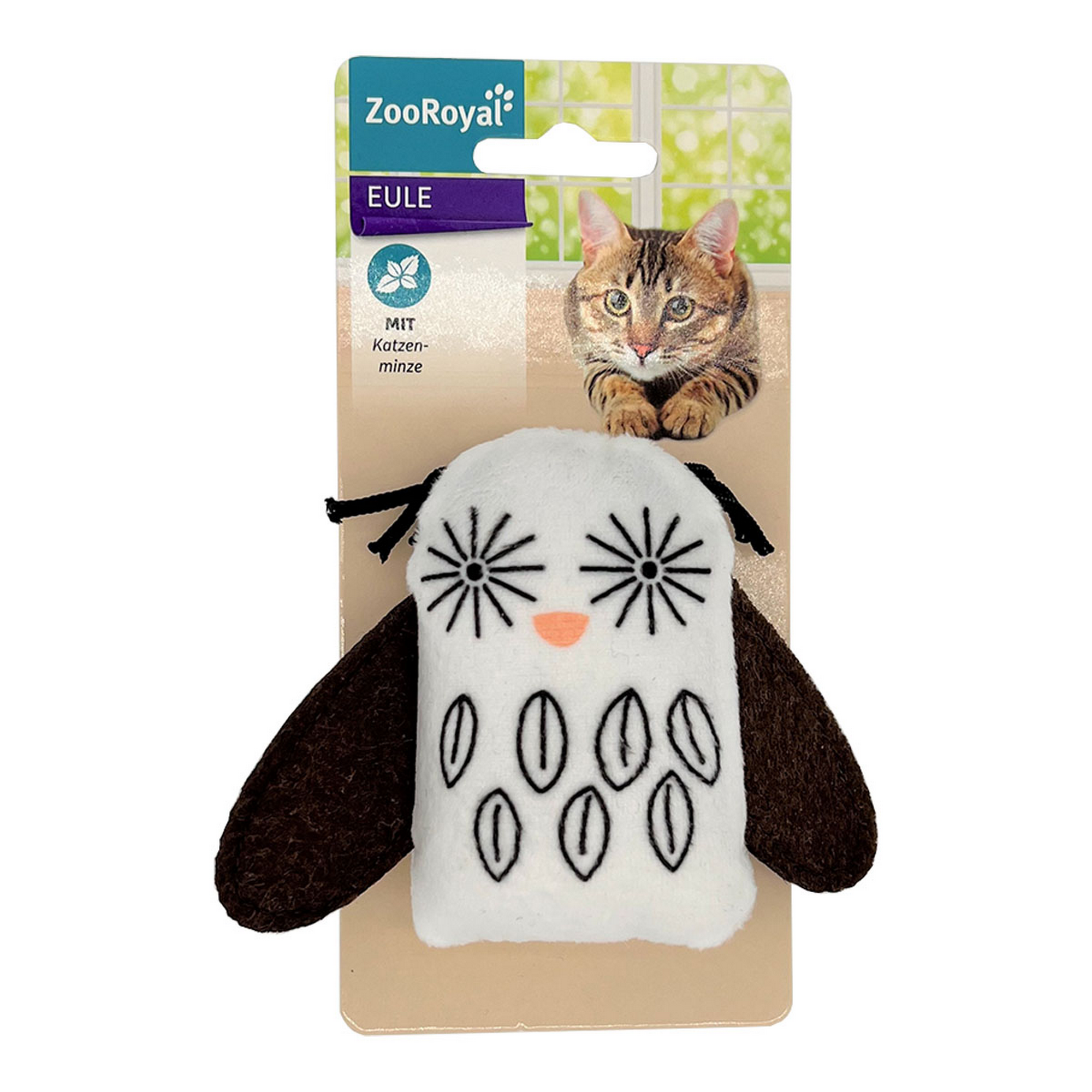 Katzenspielzeug Eule mit Katzenminze