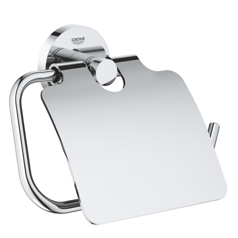 Toilettenpapierhalter 'Start' chromfarben mit Deckel