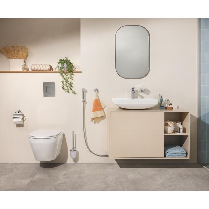 Toilettenpapierhalter 'Start' chromfarben mit Deckel