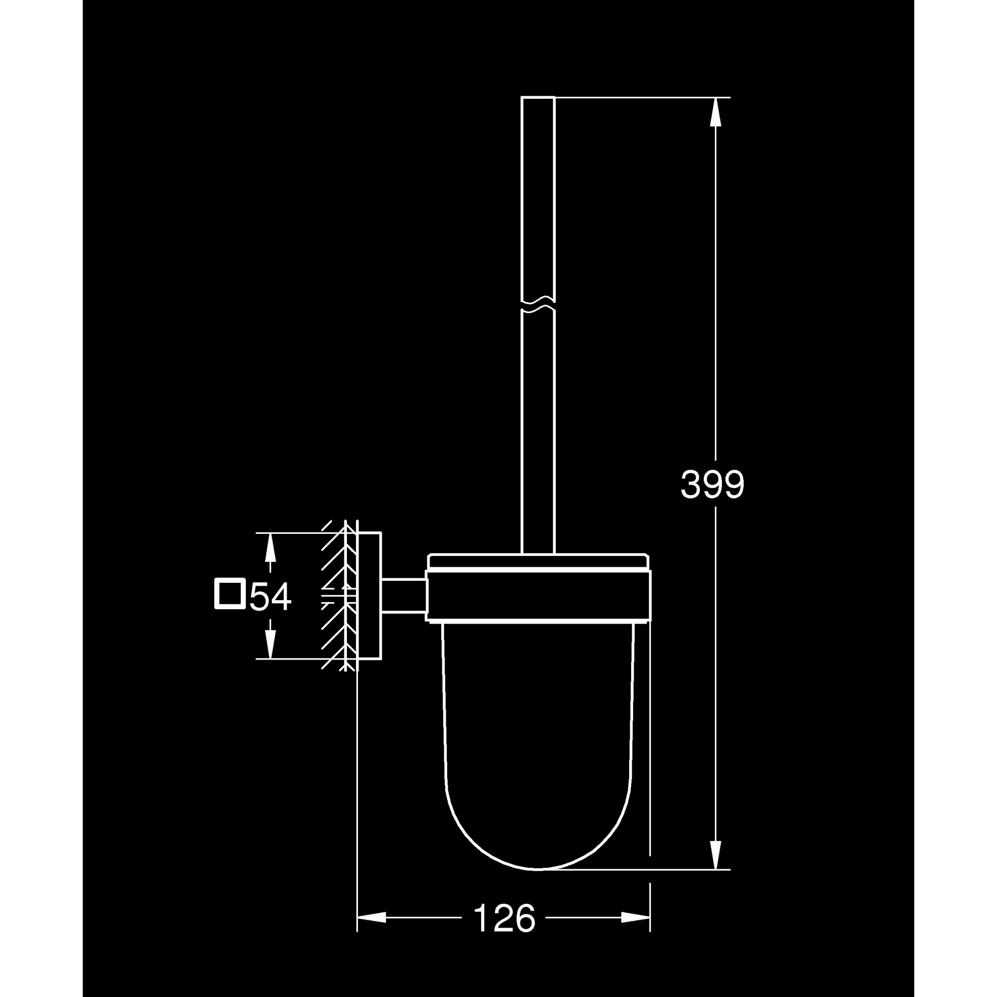 WC-Bürstengarnitur 'Start Cube' chromfarben