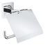 Toilettenpapierhalter 'Start Cube' chromfarben mit Deckel