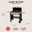 Gasgrill 'Slate GPD 71 cm Premium Plancha' schwarz