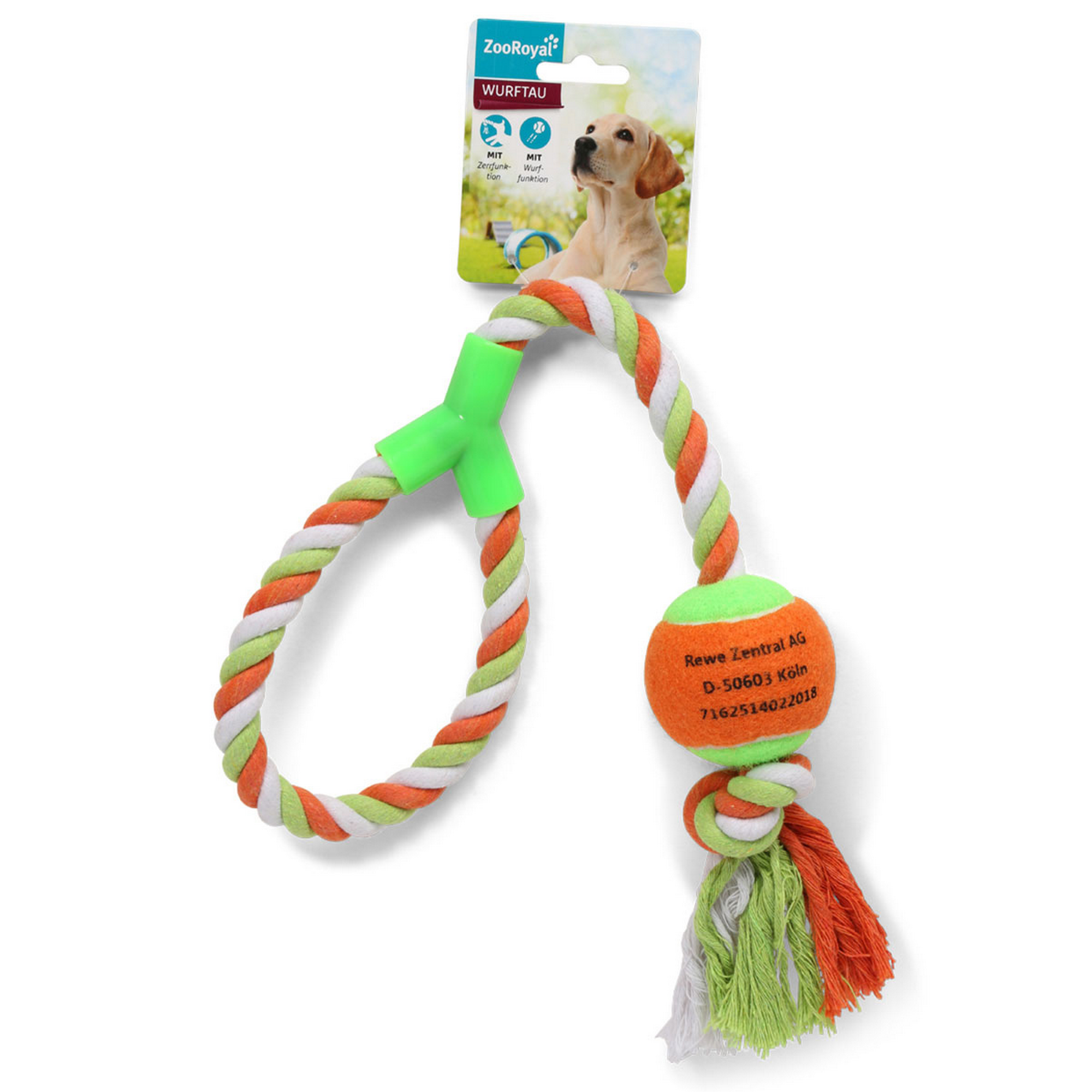 Hundespielzeug Wurftau mit Ball