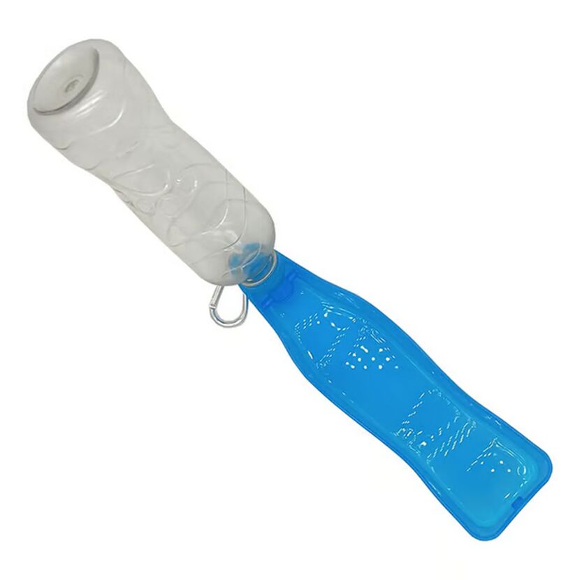 Trinkflasche mit Napf blau 450 ml