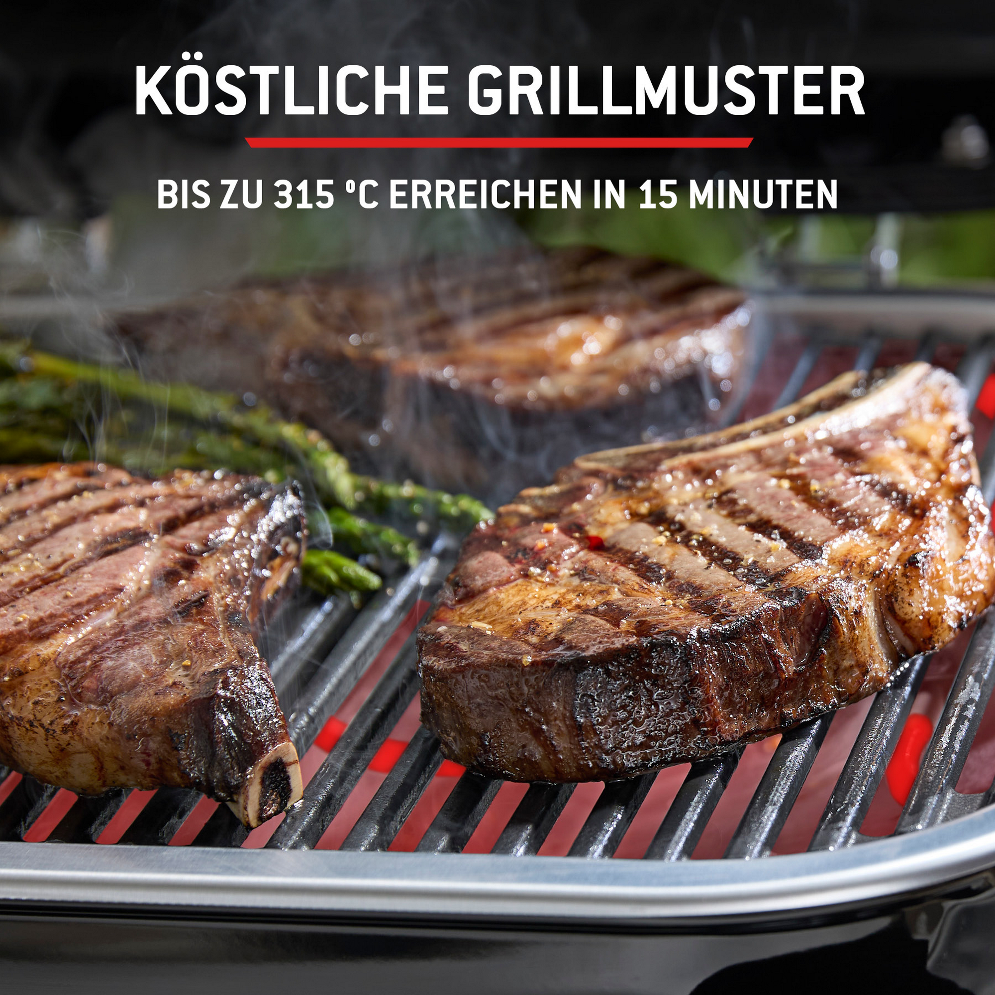 Elektrogrill 'Lumin Compact' schwarz 52,8 x 53 x 46 cm mit Stand
