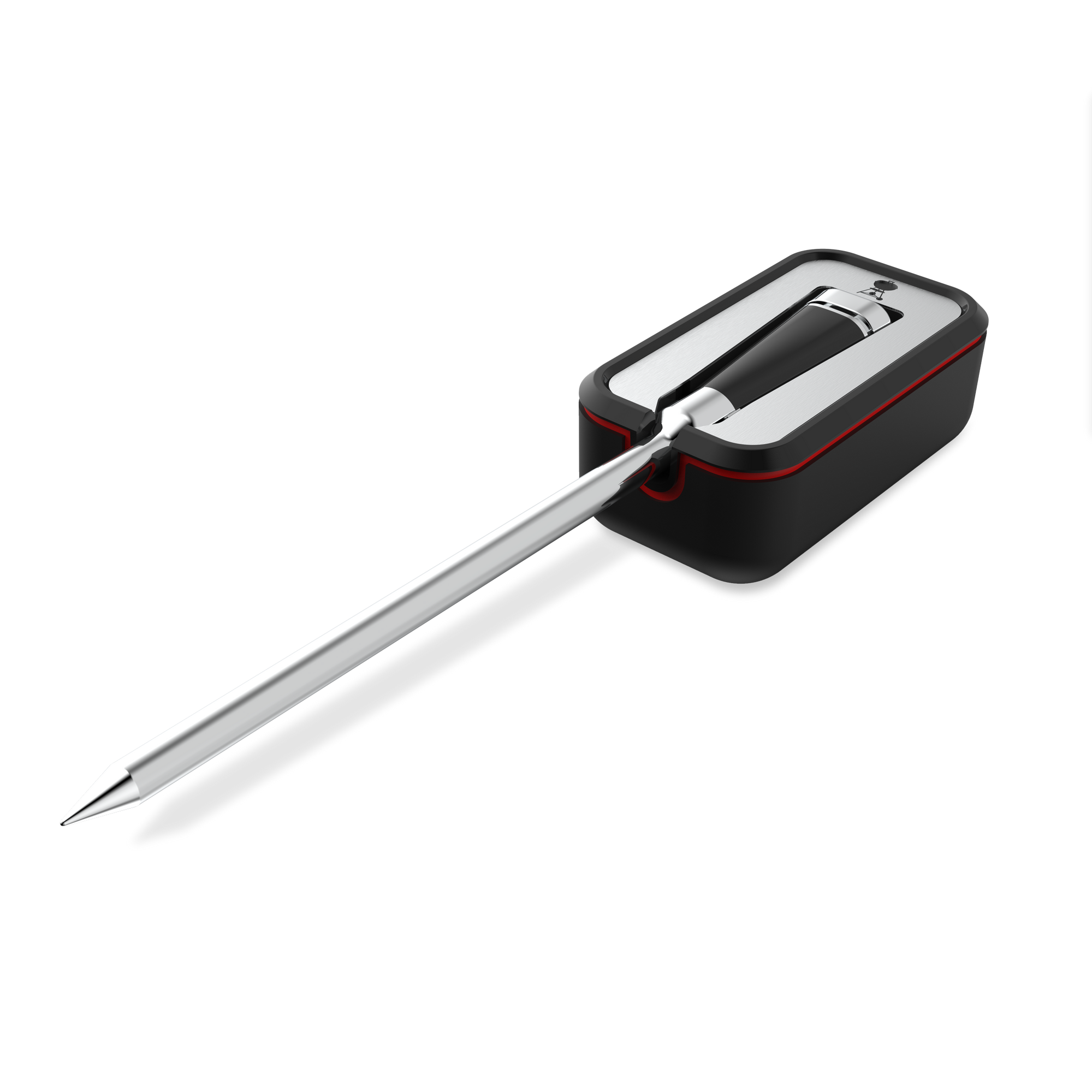 Smartes Grillthermometer schwarz