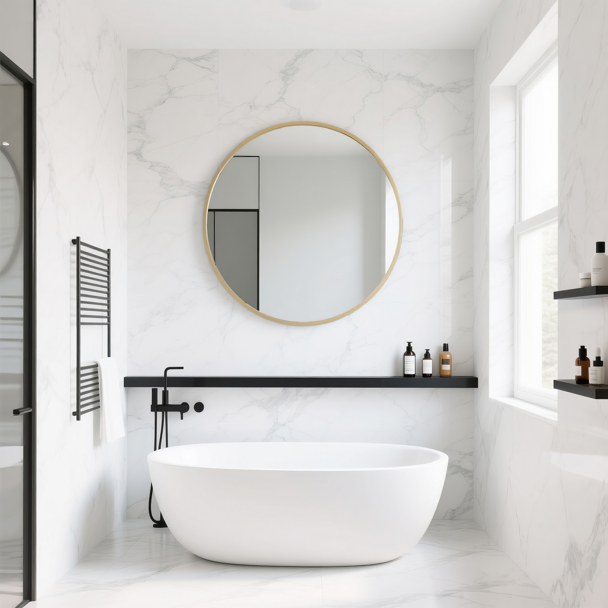 Spiegel goldfarben Ø 60 cm