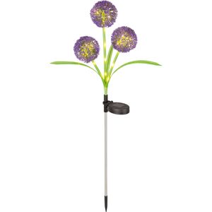 Solar Dekolicht 'Allium' lila/grün 9 x 74 cm, 2 Stück