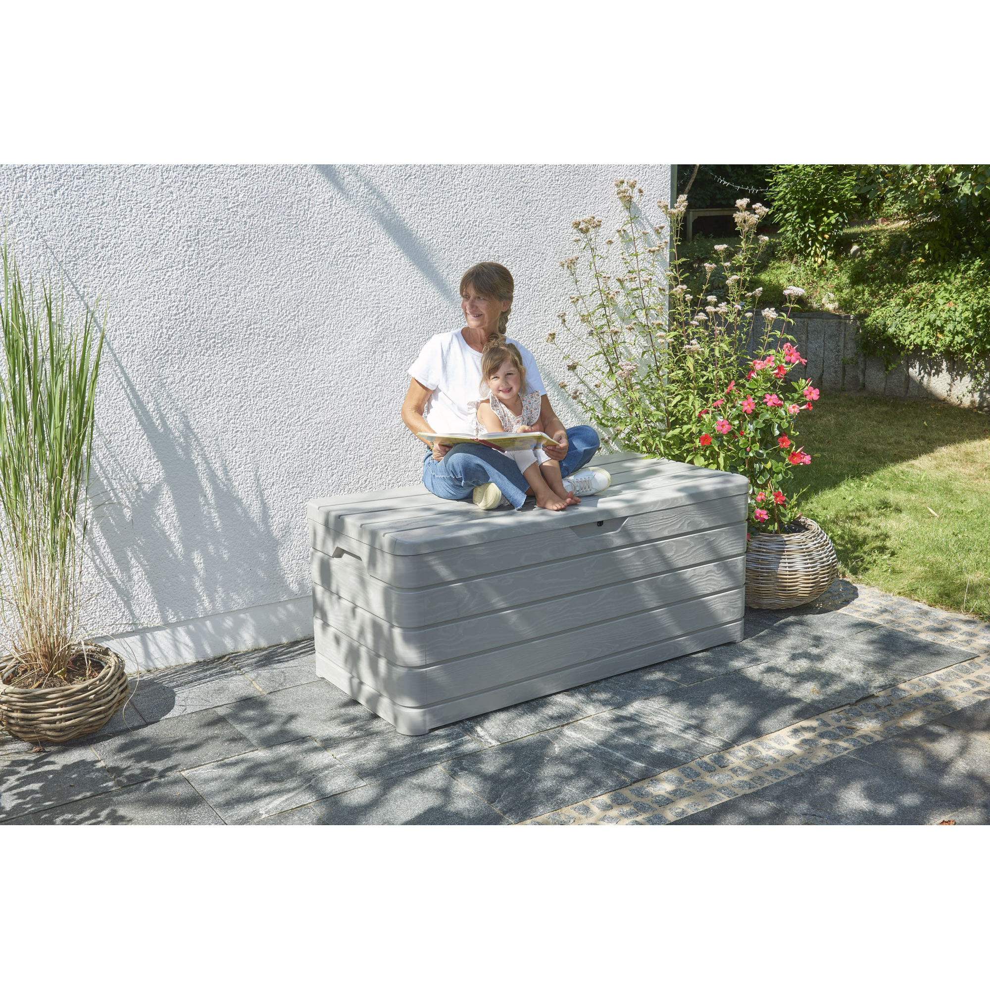 Kissenbox 'Dolomiti' beige 152 x 71 x 63,5 cm