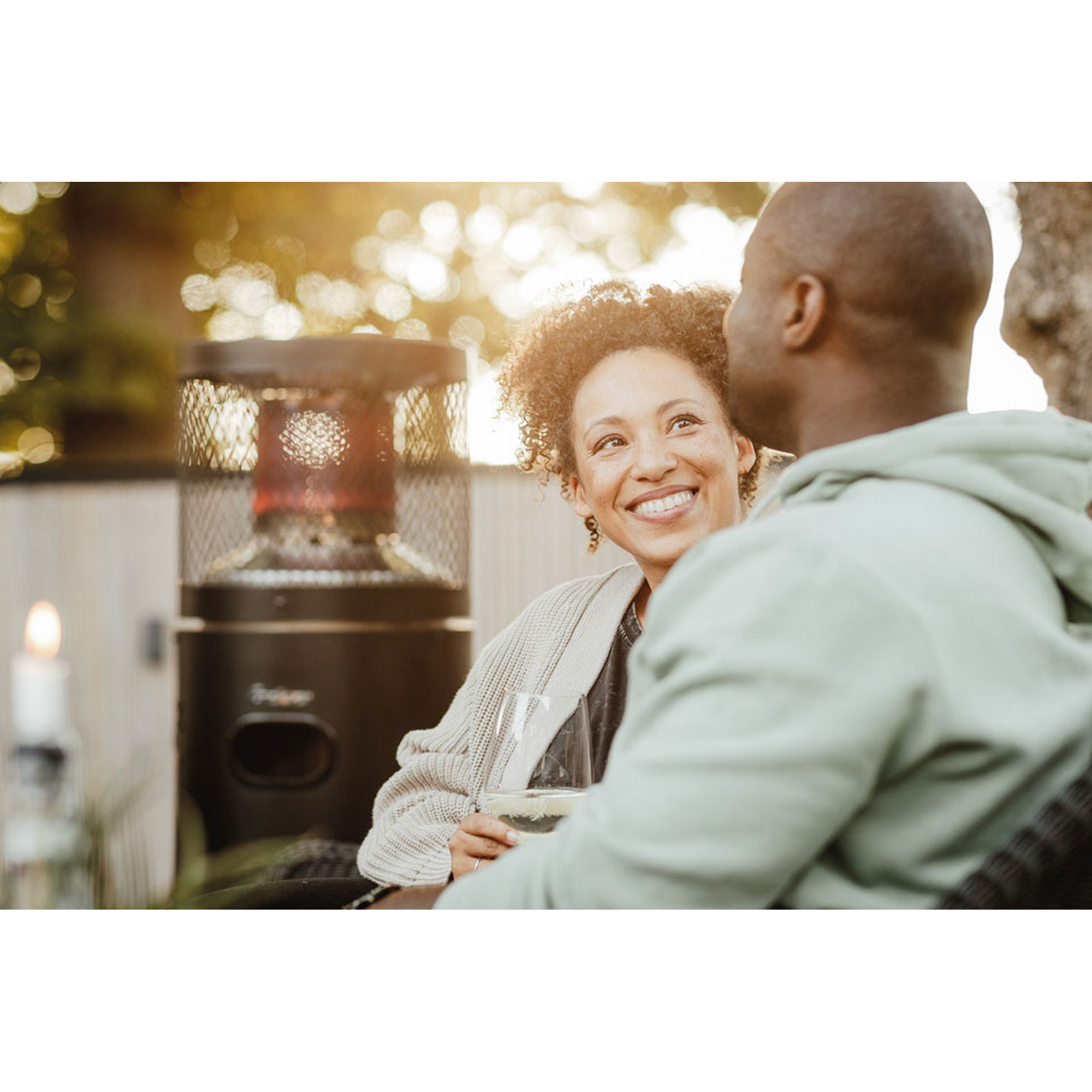 Terrassenheizstrahler 'Polo 2.0' mattschwarz 6 kW Ø 42 x 115 cm