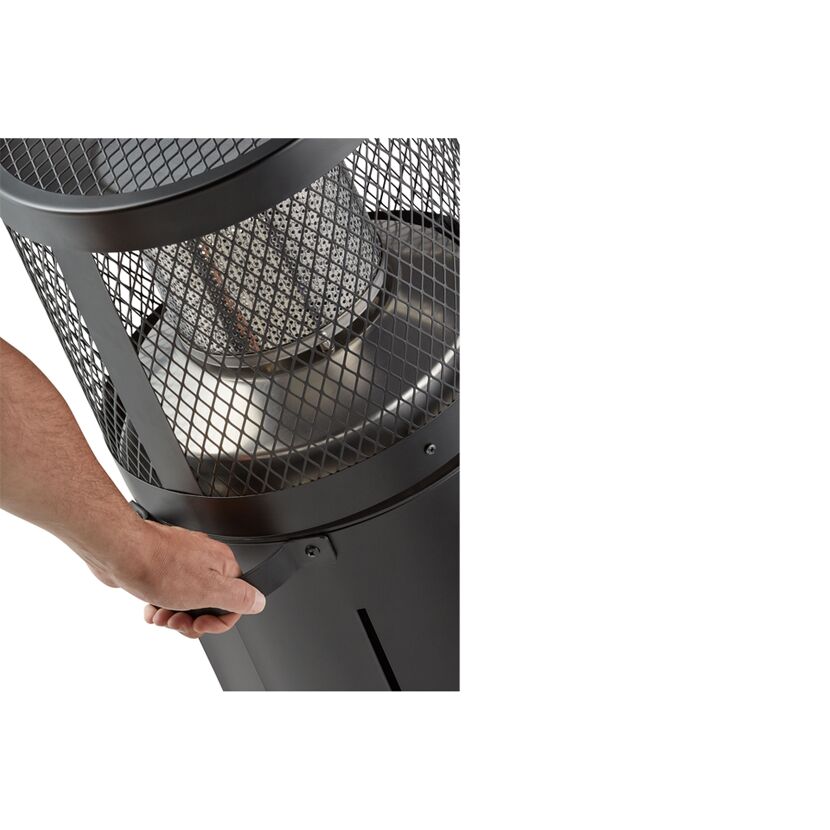 Terrassenheizstrahler 'Polo 2.0' mattschwarz 6 kW Ø 49 x 115 cm