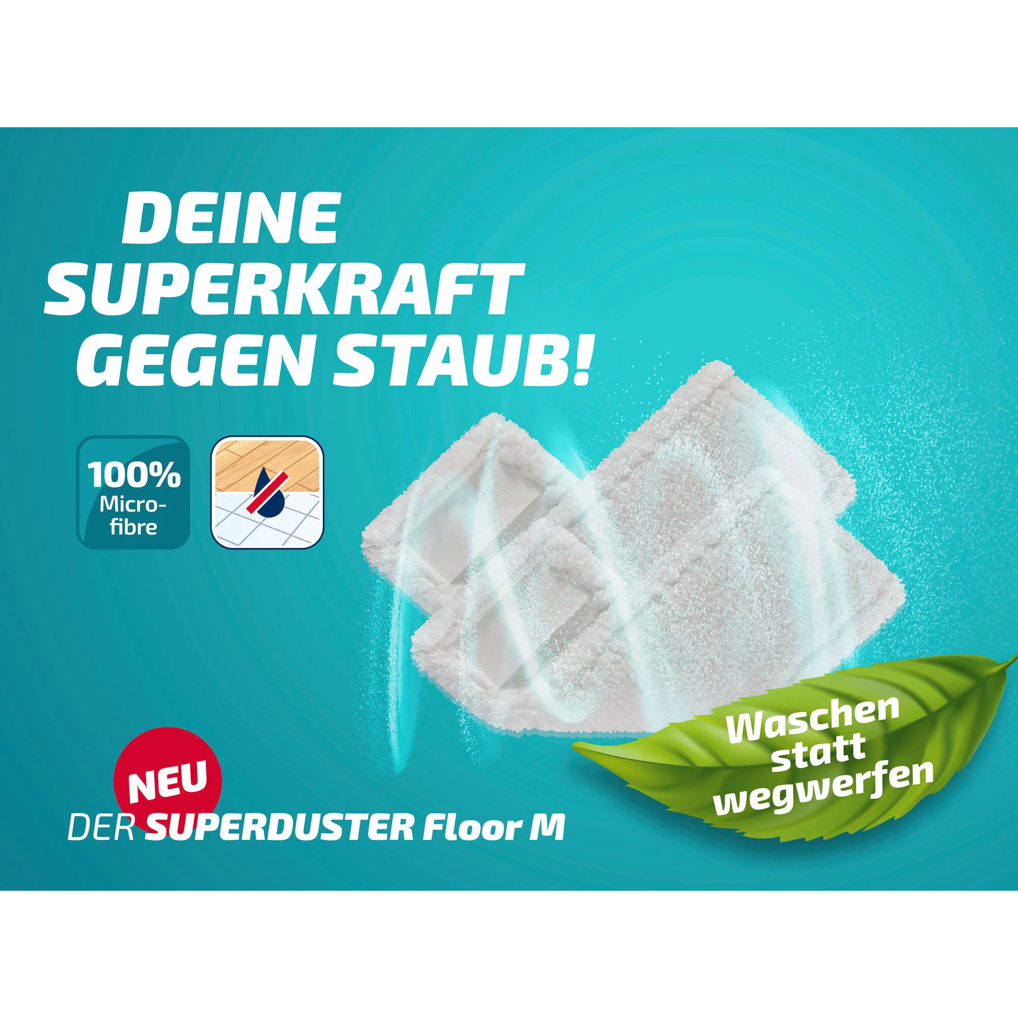 Staubbezug für Bodenwischer 'Superduster Floor M' Microfaser