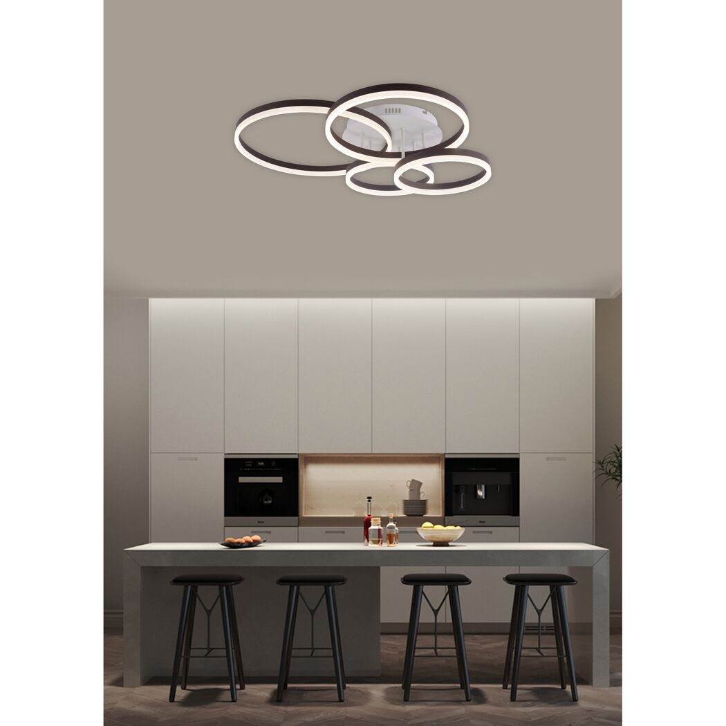 LED-Deckenleuchte 'Isa' 60 W 6600 lm neutralweiß 80 x 18,5 x 70 cm