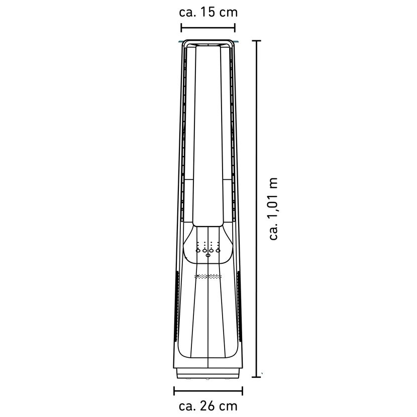 Standventilator weiß Ø 26 x 101 cm