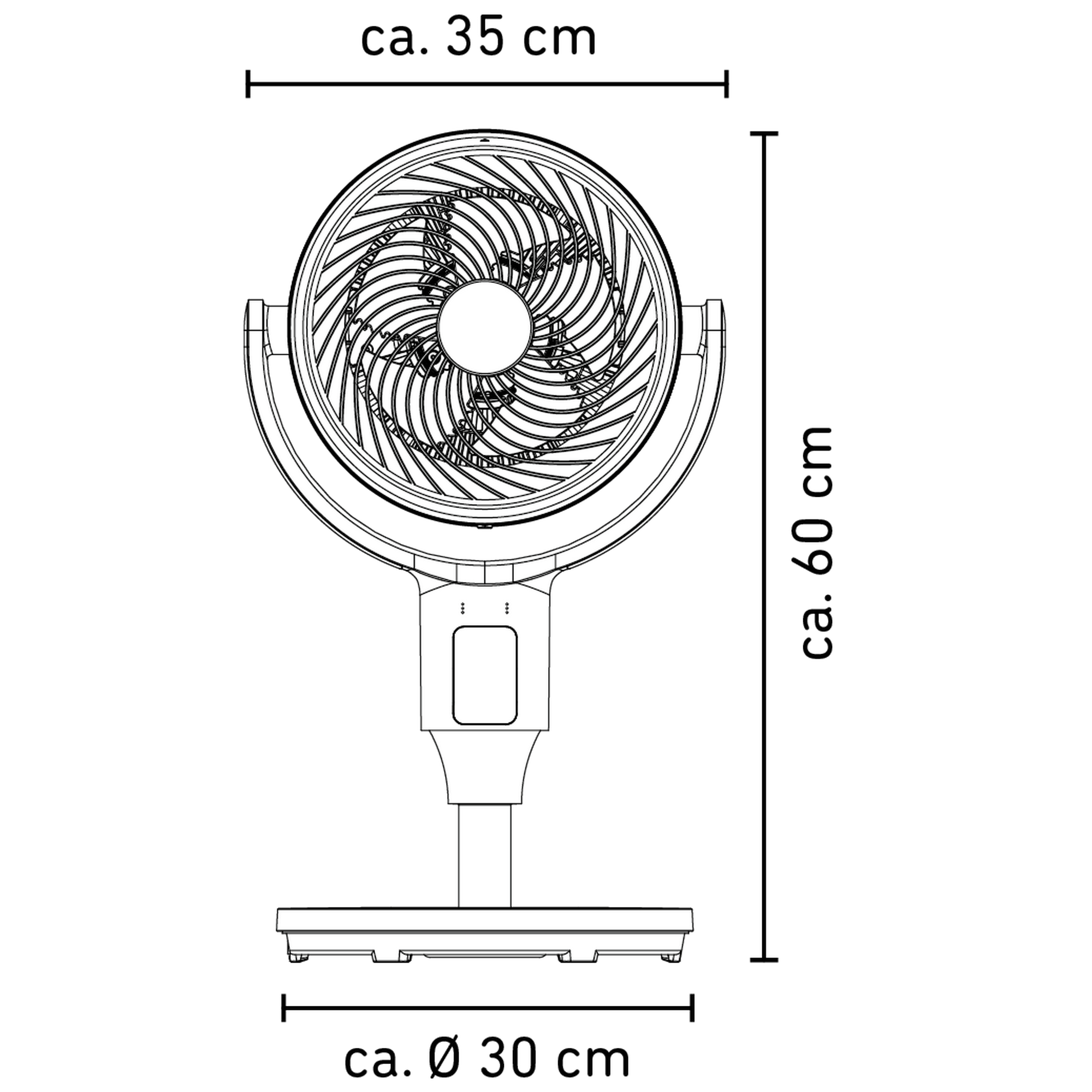 Standventilator weiß Ø 30 x 108 cm