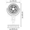 Standventilator weiß Ø 30 x 108 cm