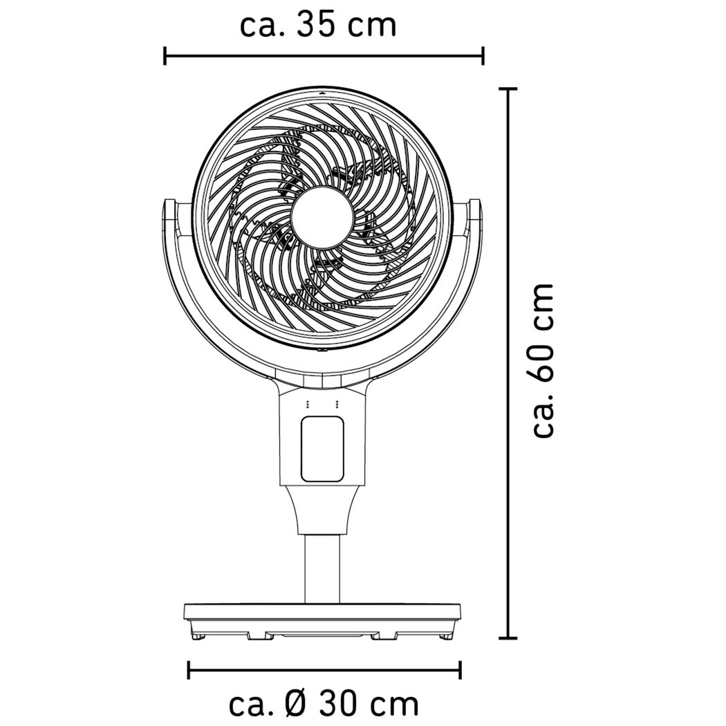 Standventilator weiß Ø 30 x 108 cm