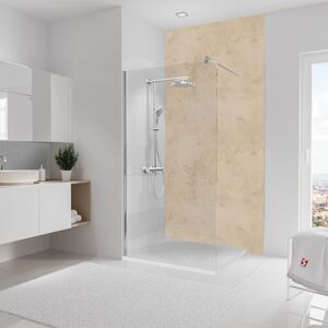 Duschrückwand 'DecoDesign' kalksteinfarben 125 x 255 cm