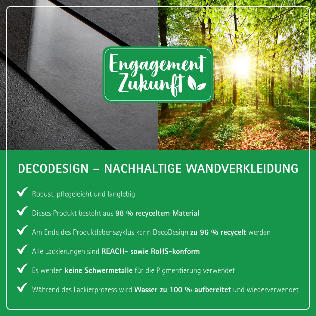 Duschrückwand 'DecoDesign' anthrazit 125 x 255 cm