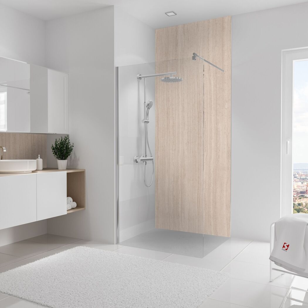 Duschrückwand 'DecoDesign' beige 100 x 255 cm