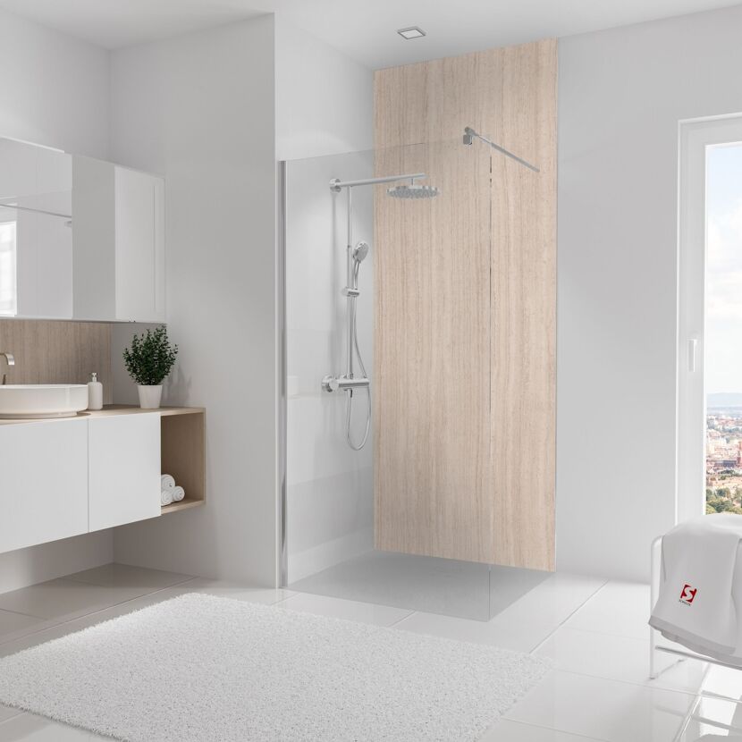 Duschrückwand 'DecoDesign' beige 100 x 255 cm