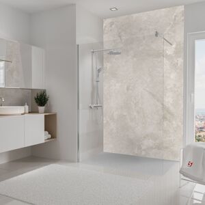 Duschrückwand 'DecoDesign' greige 150 x 255 cm