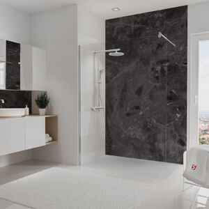 Duschrückwand 'DecoDesign' anthrazit 150 x 255 cm