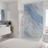Duschrückwand 'DecoDesign' marmor-himmelblau 150 x 255 cm