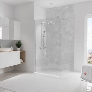 Duschrückwand 'DecoDesign' grau 125 x 255 cm