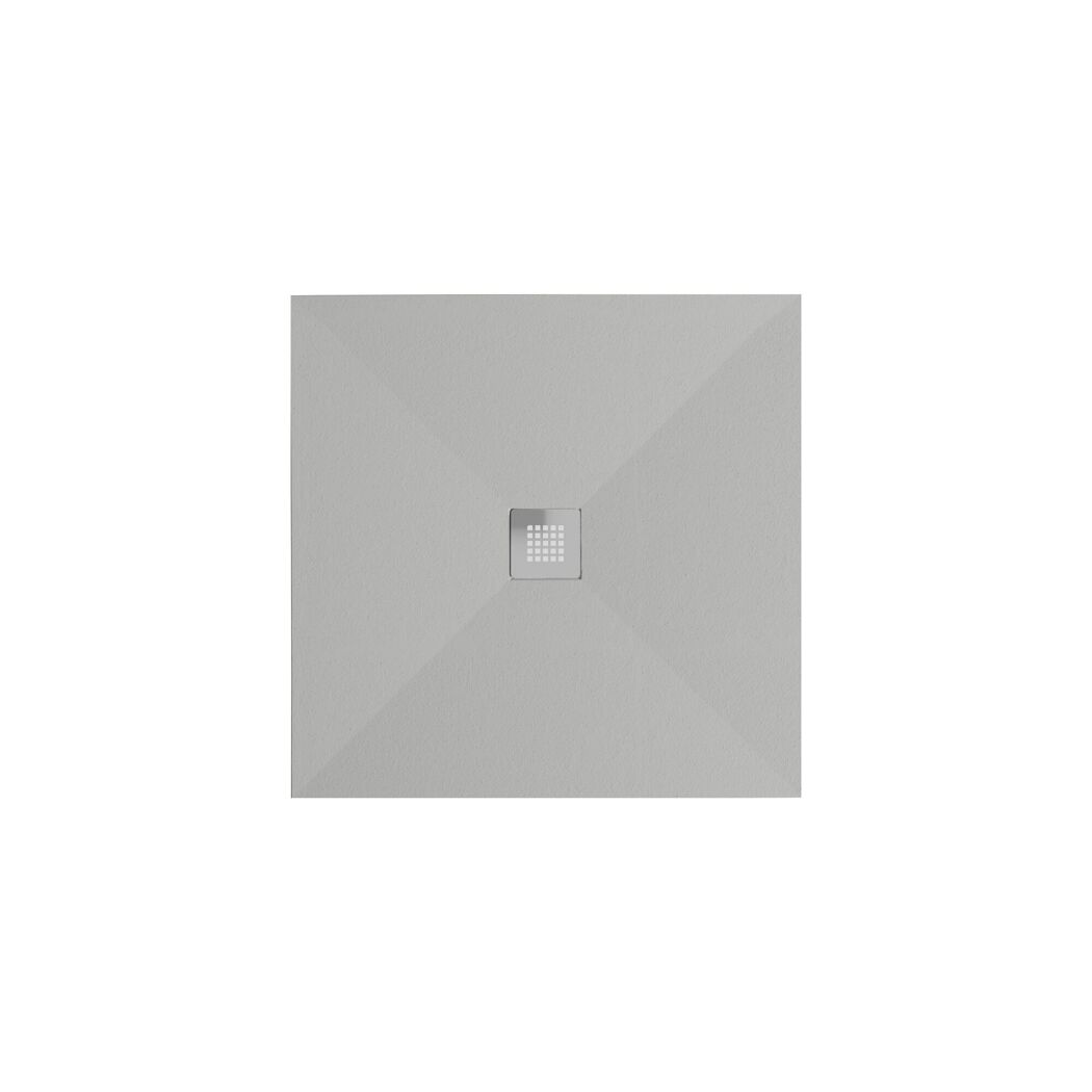 Duschwanne 'Centrostone' lichtgrau 90 x 90 cm
