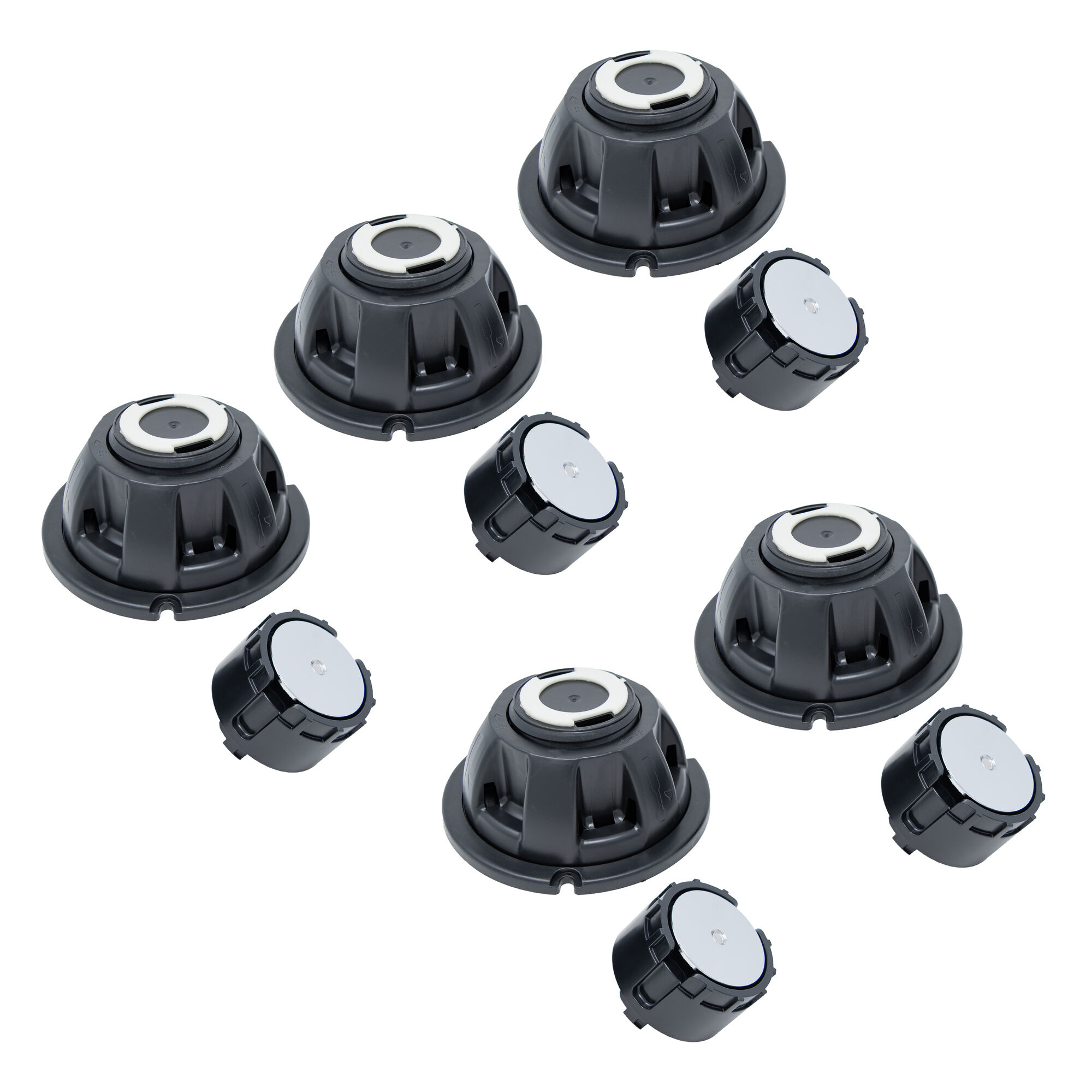 Unterbaufuß-Set höhenverstellbar 90 - 112 mm 5-teilig