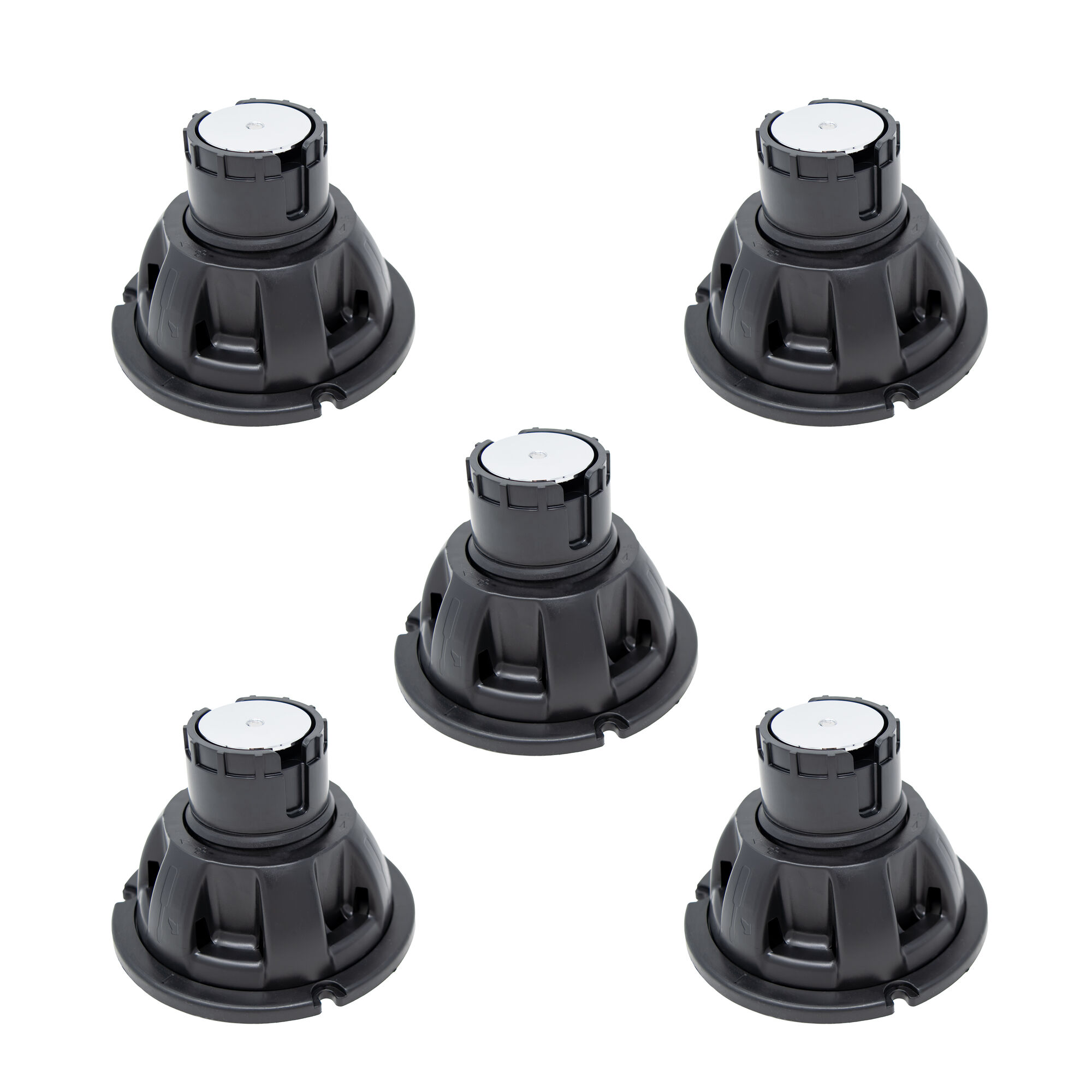 Unterbaufuß-Set höhenverstellbar 90 - 112 mm 5-teilig