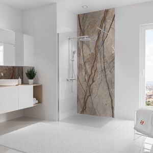 Duschrückwand 'DecoDesign' kastanienfarben 100 x 255 cm