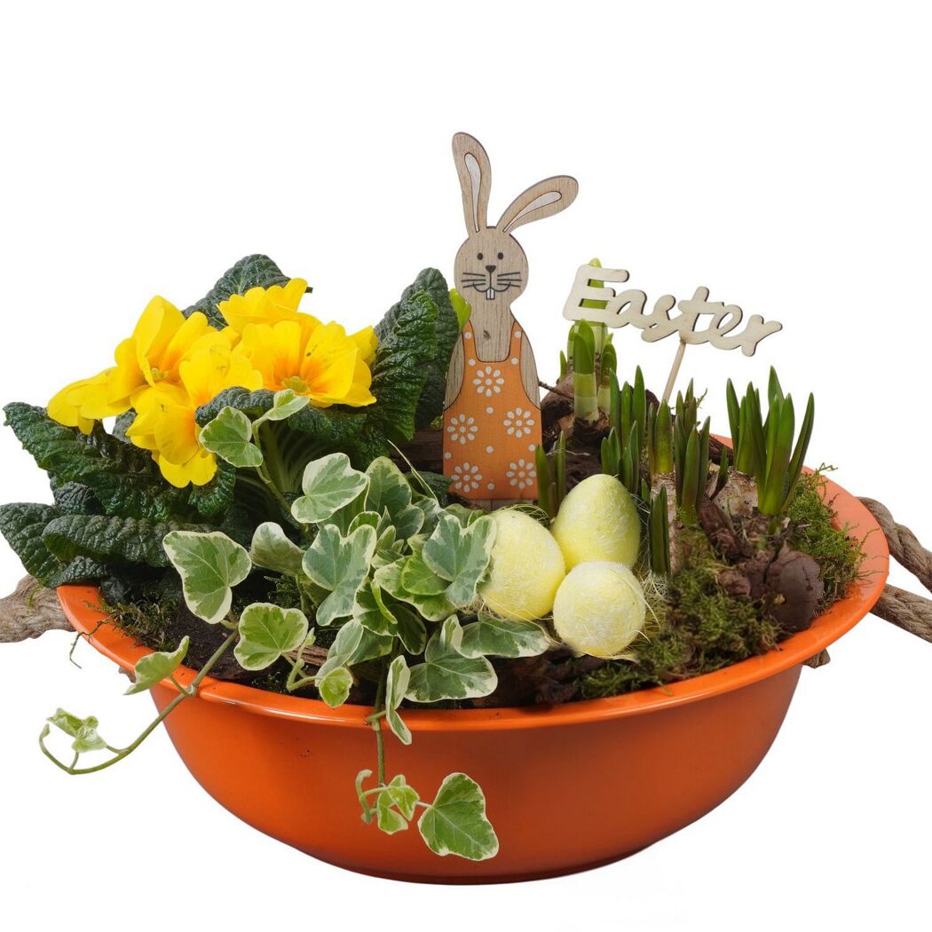 Zinkschale bepflanzt Ø 29 cm