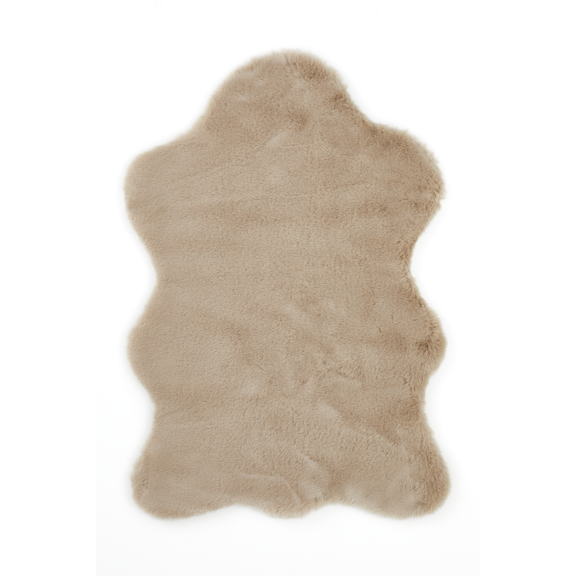 Kunstfell-Teppich 'Coste' taupe 55 x 80 cm