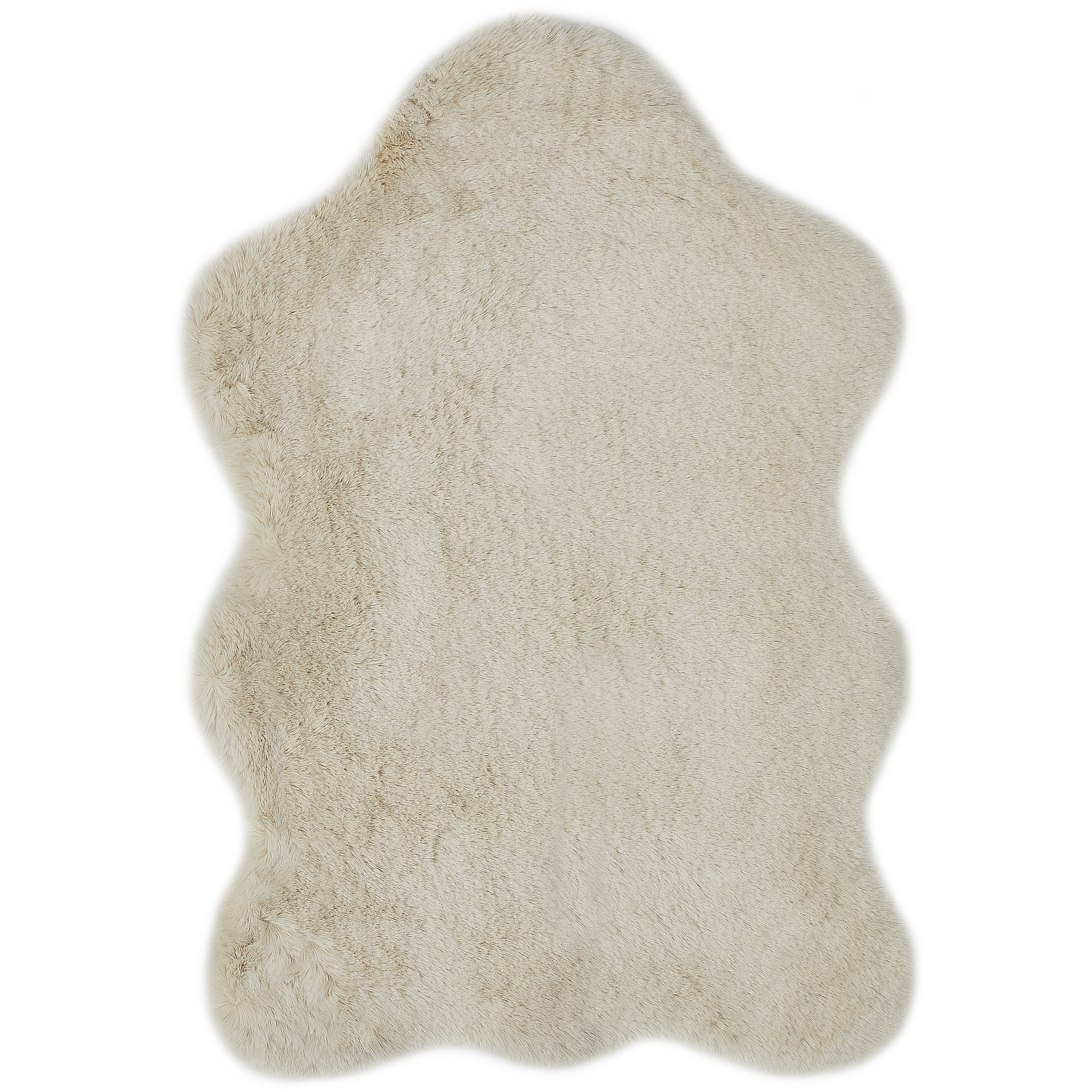 Kunstfell-Teppich 'Coste' beige 55 x 80 cm