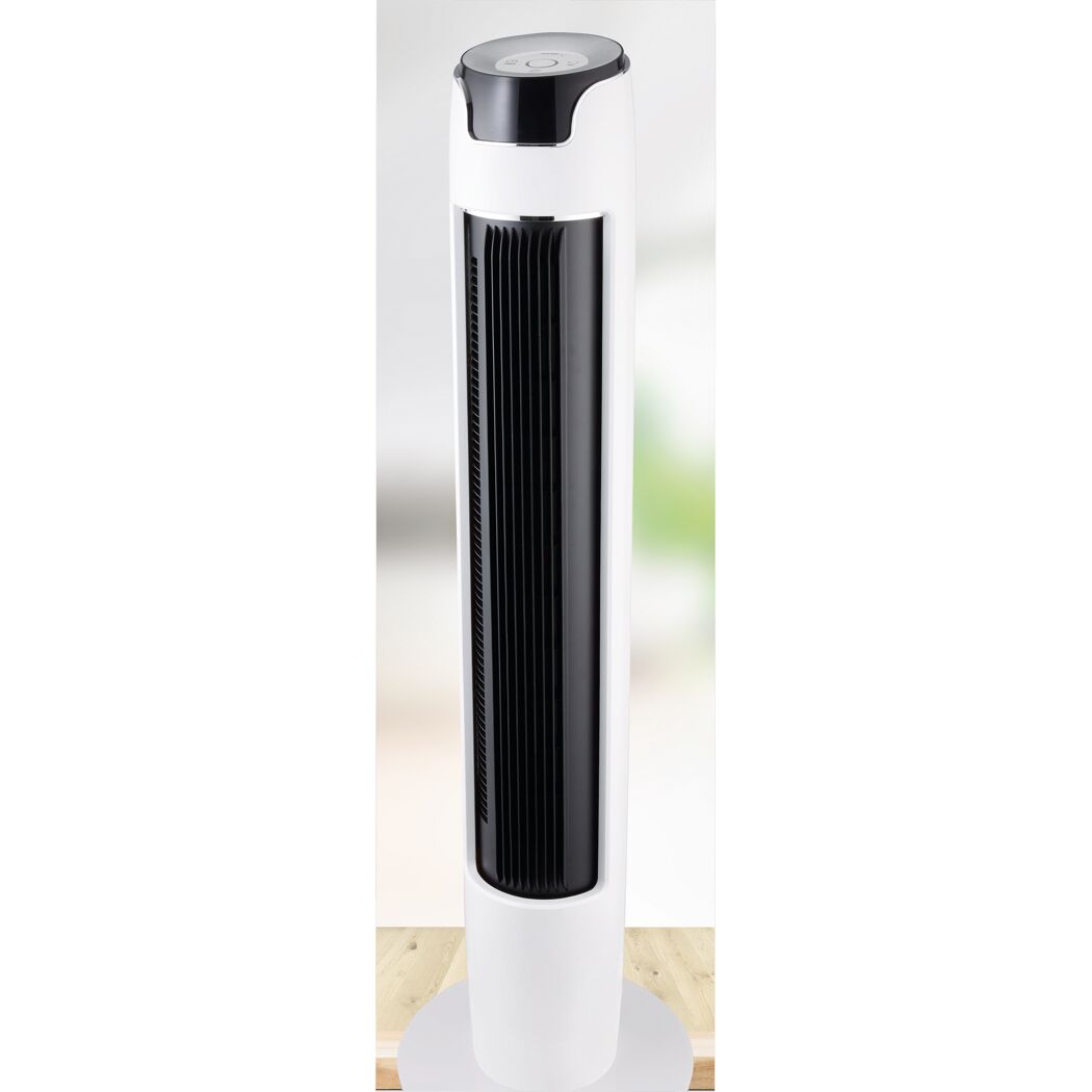 Turmventilator weiß/schwarz Ø 32 x 111 cm