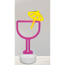 USB-Tischleuchte 'Cocktail' Kunststoff, pink, gelb 15 x 30 cm