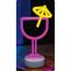 USB-Tischleuchte 'Cocktail' Kunststoff, pink, gelb 15 x 30 cm
