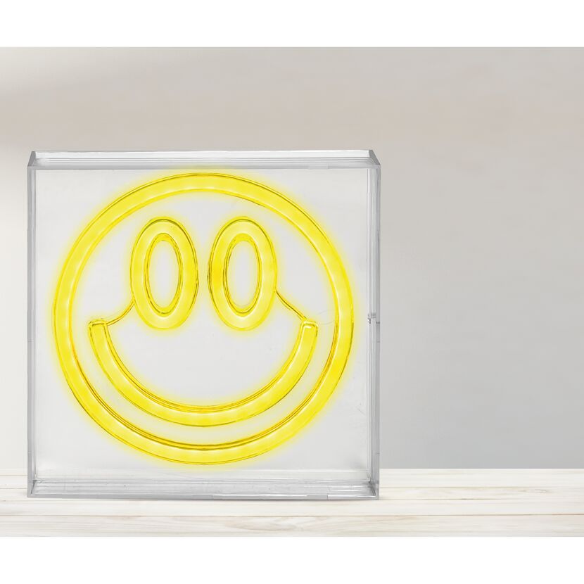 USB-Tischleuchte 'Smiley' Kunststoff 18 x 18 cm