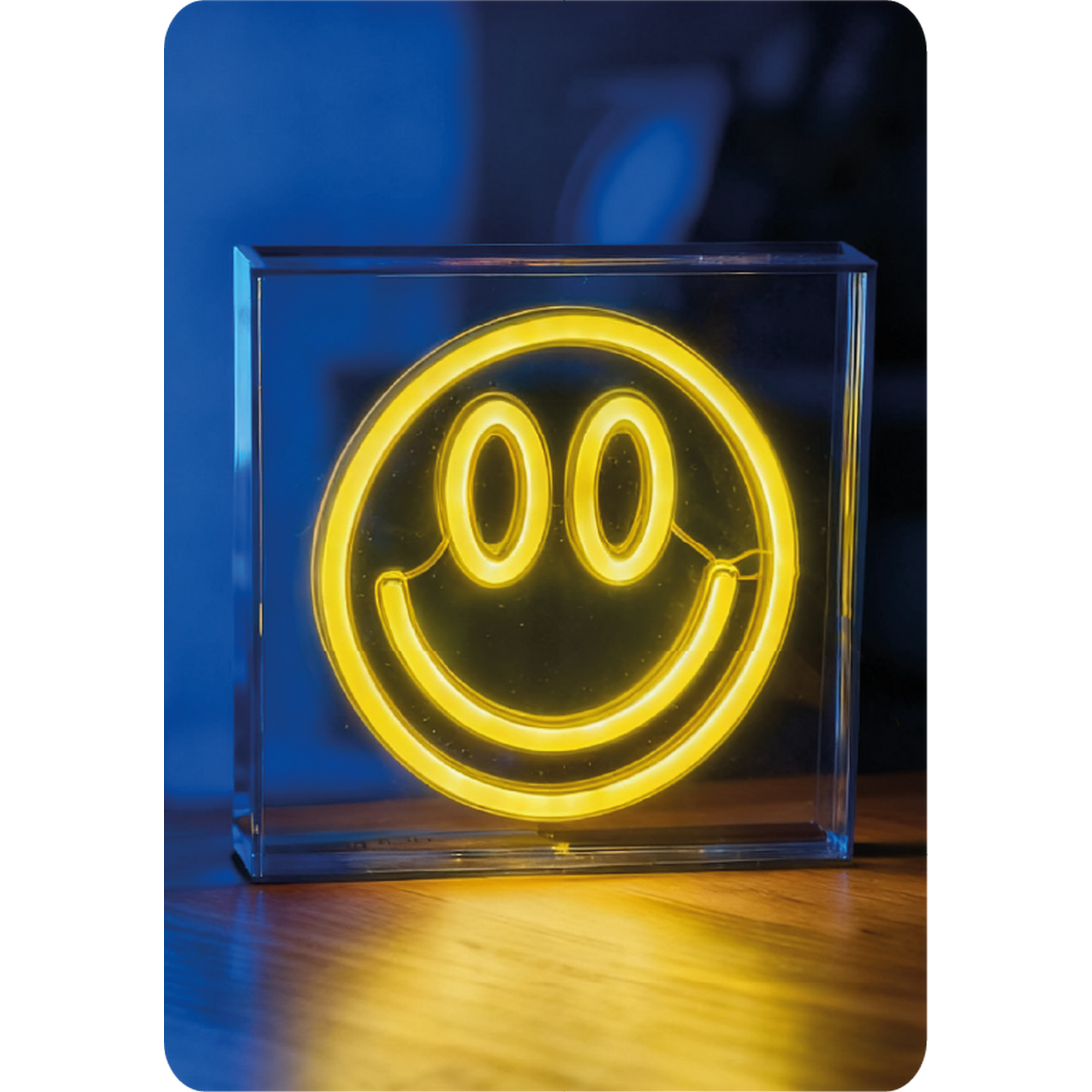 USB-Tischleuchte 'Smiley' Kunststoff 18 x 18 cm