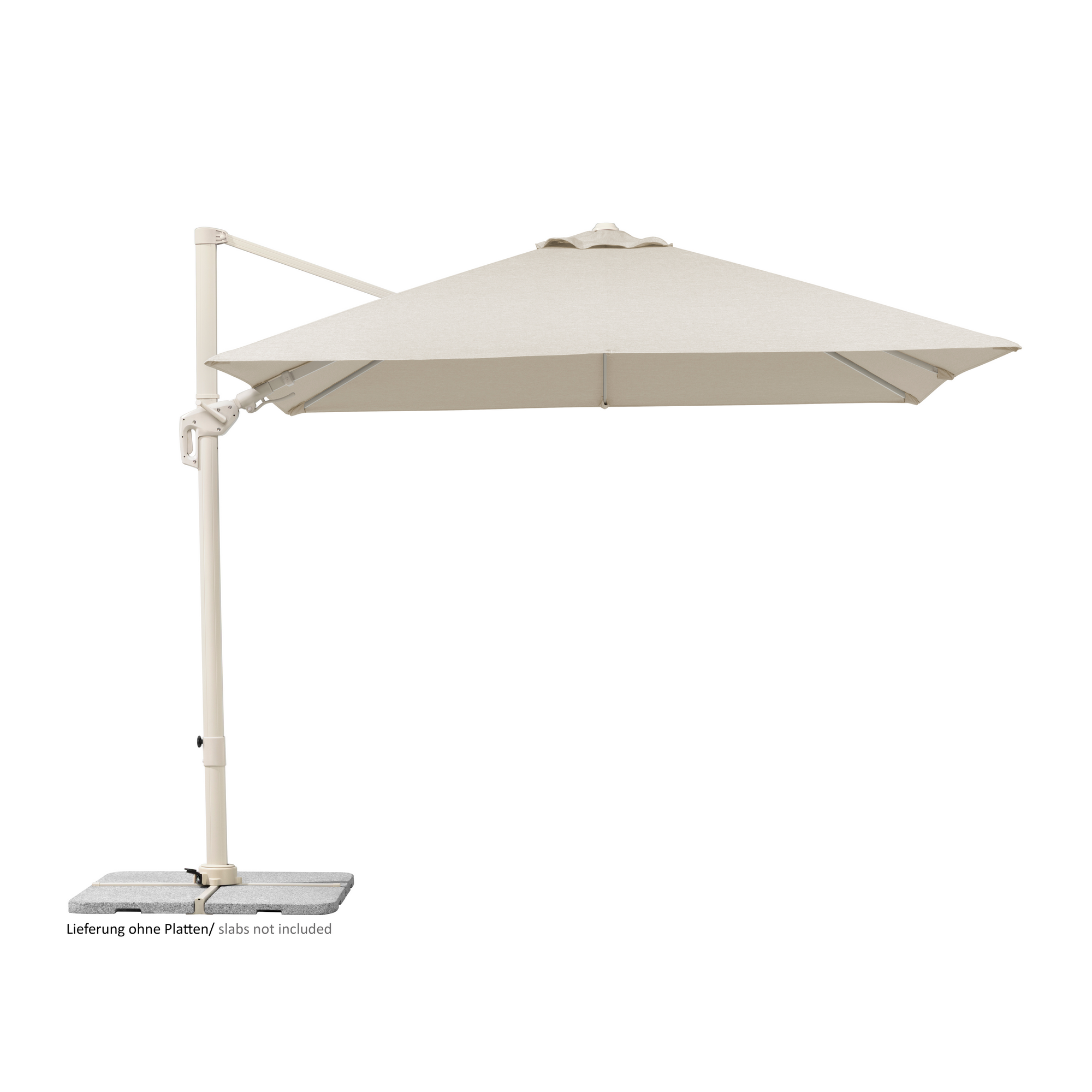 Ampelschirm 'Rhodos Twist Comfy' naturfarben 300 x 300 cm